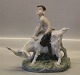 Royal Copenhagen figurine 737 RC  Faun on goat Chr. Thomsen 1906 20 x 22 cm
