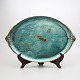 Josef Ekberg, 
Gustavsberg, 
large platter. 
Blue-green 
glaze with gold 
decoration. 
Measures 46 x 
...