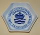 Kgl. erindringskplatte eller skål fra 1922 Porcelainshandler foreningen 1872 - 
1922