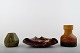 2 ceramic vases and ceramic bowl by Michael Andersen.