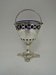 Sugar bowl with 
blue glass 
insert. Silver 
(830). Made P 
Hagen (Peter 
Terpager Hagen, 
Copenhagen ...