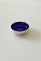 Georg Jensen 
Bernadotte 
Sterling Silver 
salt dish with 
blue Enamel No 
902B. Measures 
4,8cm x 1,5cm.