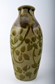 Fransk keramik vase. Smuk oliven glasur !