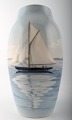 Early B&G, Bing 
& Grondahl 
porcelain vase 
with sailing 
ship. 
Number 
8552-243 and 
RL. ...
