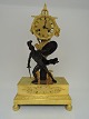 Bronze clock 
with warrior 
French 
