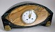 Art Deco table 
clock about 
1925. With two 
different kinds 
of marble, 
brass fittings, 
white ...