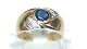 Gold ring with 
Sapphire and 
Diamonds, 18 
Carat 
Stamp: 18K
Size 55, 17.5 
mm. 
Well kept ...