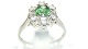 White Gold Ring 
with Emerald 
and Brilliants, 
14 Carat
Stamp: 585, 
KJA
Goldsmith: 
1936-2007, ...
