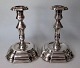 Pair of rococo 
candlesticcks 
in silver, Hugo 
Gr&uuml;n 
Copenhagen, 
1942.Stamped. 
Completed. H .: 
...