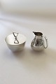 Georg Jensen Sterling Silver Creamer and Sugar Bowl by Sigvard Bernadotte No 
1015