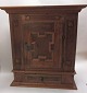 Danish Baroque 
hanging 
cupboard in 
oak, around 
1700. With 
cranked lists. 
With carvings 
in the ...