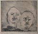 Kærgaard, Soren 
(1935 - 2009) 
Denmark: It's 
not a hangover. 
Etching. Signed 
.: Soren 
Kærsgaard. ...