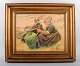 Hans von 
Bartels, crayon 
on canvas. 2 
Dutch 
fisherwomen in 
the dunes.
Signed, dated 
1898.
A ...