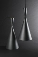 Pair of Tom Dixon Beat Light Tall pendants made of hammered metal coated with matt ...