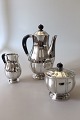 Georg Jensen 
Sterling Silver 
Coffee Set with 
Coffee pot, 
Sugar bowl and 
creamer No 
353C, 353C ...