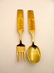 A Michelsen 
silver 
Christmas spoon 
/ fork 1967 No. 
227922