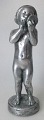 Danish artist 
(20th 
century.): Nude 
girl with a 
mirror. Cast 
Aluminum. On 
the oval base. 
...