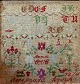 Name Cloth, 
embroidery, 
1874. 
Embroidered by 
Anne CHC, Anne 
Overgaard, 
Skovby at 
Aarhus, 30 x 30 
...