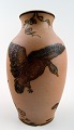 Hjorth, 
Bornholm, 
ceramic vase 
hand painted.
In perfect 
condition.
21.5 cm. high.