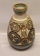 Soeholm Huge 
Brown vase with 
relief 42 cm 
Made in Denmark 
Bornholm Art 
Pottery Soholm 
Søholm