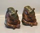 Pair of 375 VIII Ipsen Bear Bookstands 17 cm Axel Sørensen pre 1927 Denmark 
Ipsen Danish Art Pottery 1843-1955 Green Glazed Jade
