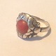 Georg Jensen Sterling Silver Ring with red coral No 11B