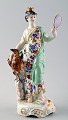 Antique porcelain figurine in Meissen style, late 19c. Overglaze.