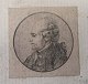 Unknown artist 
(18th century): 
Portrait. 
Etching. 
Unsigned. 
Round. Dia .: 
3.2 cm.