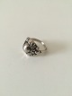 Georg Jensen Sterling Silver Ring with silver Stone No 11B from 1945-1951