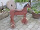 Wooden horse on wheels Ca. From 1900-1910H. 60cm. L.69cm.