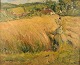 Mogens GAD (1887-1931) Danish summer harvest landscape.
