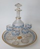 German liqueur 
set in matt 
sandblasted 
glass, 1003. 
With gilding 
and paint. 
Consisting of a 
...