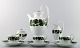 Meissen ivy / vine leaves coffee service, 3 sets of coffee cups with saucers, 
sugar + creamer and coffee pot with lid.