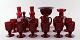 Collection of 
glass vases in 
red, Josef 
Frank. A total 
of 19 parts.
Produced by 
Reijmyre / ...
