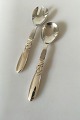 Georg Jensen 
Cactus Sterling 
Silver and 
Stainless Steel 
Salad Set No 
133. Measures 
21 cm / 8 ...
