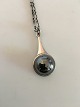 Georg Jensen Sterling Silver Pendant Hematite No 156