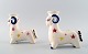 Aluminia, two rams / christmas bucks candlesticks.
