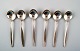 6 pcs. Georg 
Jensen Cypress 
Sterling Silver 
Mocha spoon # 
035.
Measures 9cm.
In perfect 
condition.