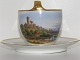 Royal Copenhagen
Large high handle cup decorated with "Gaase 
Taarnet" from 1858