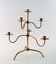 Josef Frank. Seven-armed brass candlestick.
