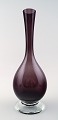 Svensk 
kunstglas vase.
Måler 25 cm.
Usigneret.