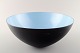 Krenit bowl by Herbert Krenchel. Black metal and turquoise enamel.
1970s.