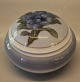 Royal Copenhagen 846-400 RC Art Nouveau bonbon box, round 9.5 x 13 cm Blue 
Flower lid 845-400