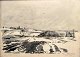 Bang, Falke 
(1912 - 1998) 
Denmark: 
Landscape - 
winter. Ink on 
paper. Signed 
.: Falke Bang, 
11 ...