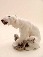 Dahl Jensen polar bear with fish 1272 sold