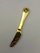 Georg Jensen Annual Knife 1982 in gilded Sterling Silver with enamel.