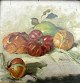 French Artist: 
Still life with 
bread, 
tomatoes, 
onions, etc. 
19th century. 
Oil on canvas. 
Hard ...
