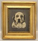 Dog Painting 
Oil on canvas 
34 x 31 cm 
including 
golden frame