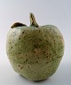 Swedish contemporary ceramist, apple with glaze in shades of green, unique work.