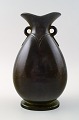 Just Andersen Art deco diskometal vase, nummer 1556. 
